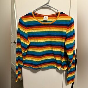 Lucy and yak rainbow long sleeve top